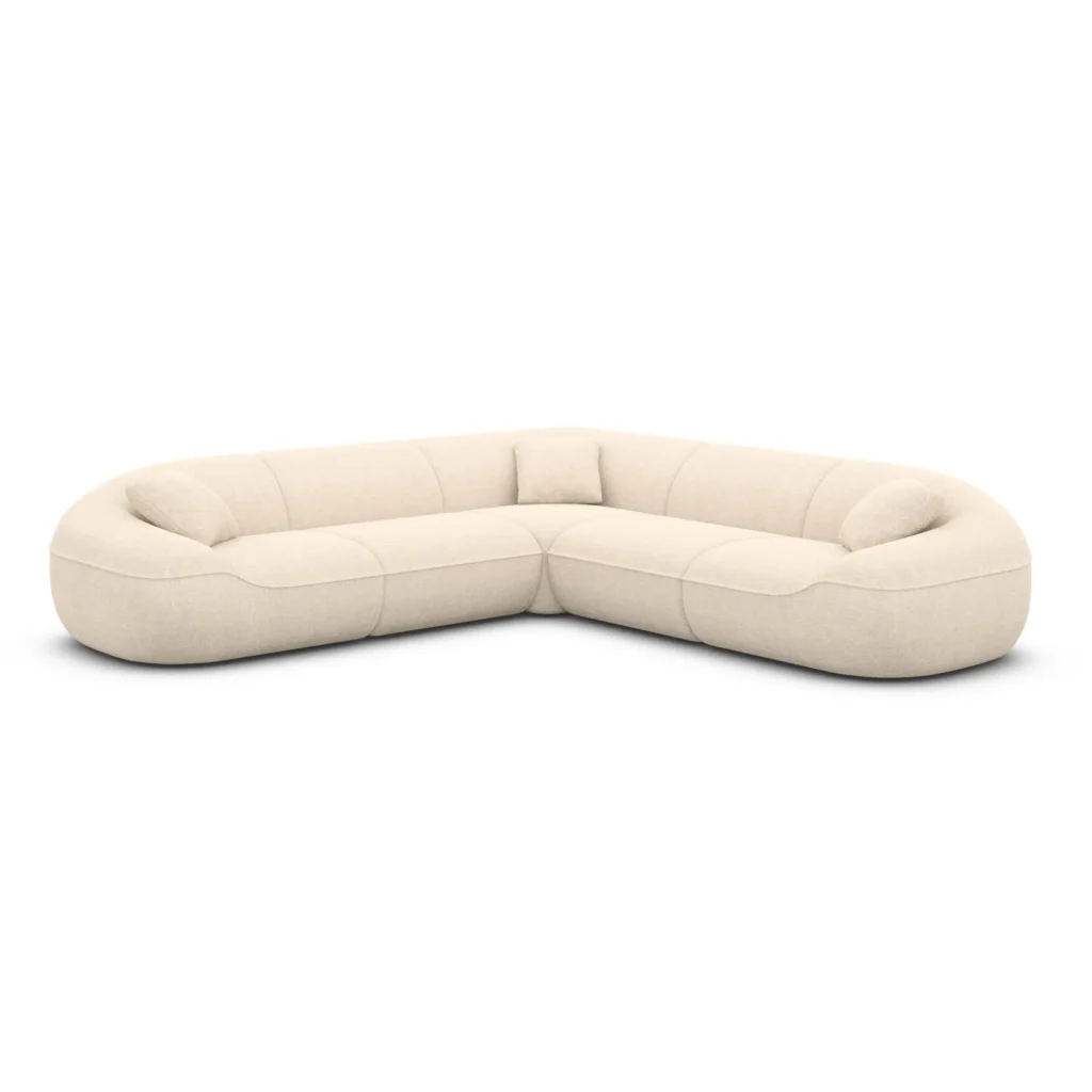 Strukturstoff Ecksofa Levina