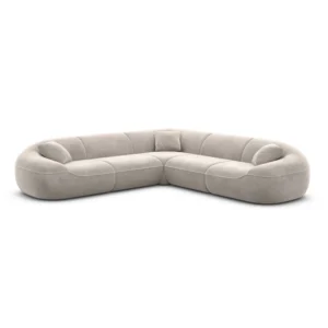 Samtstoff Ecksofa Levina