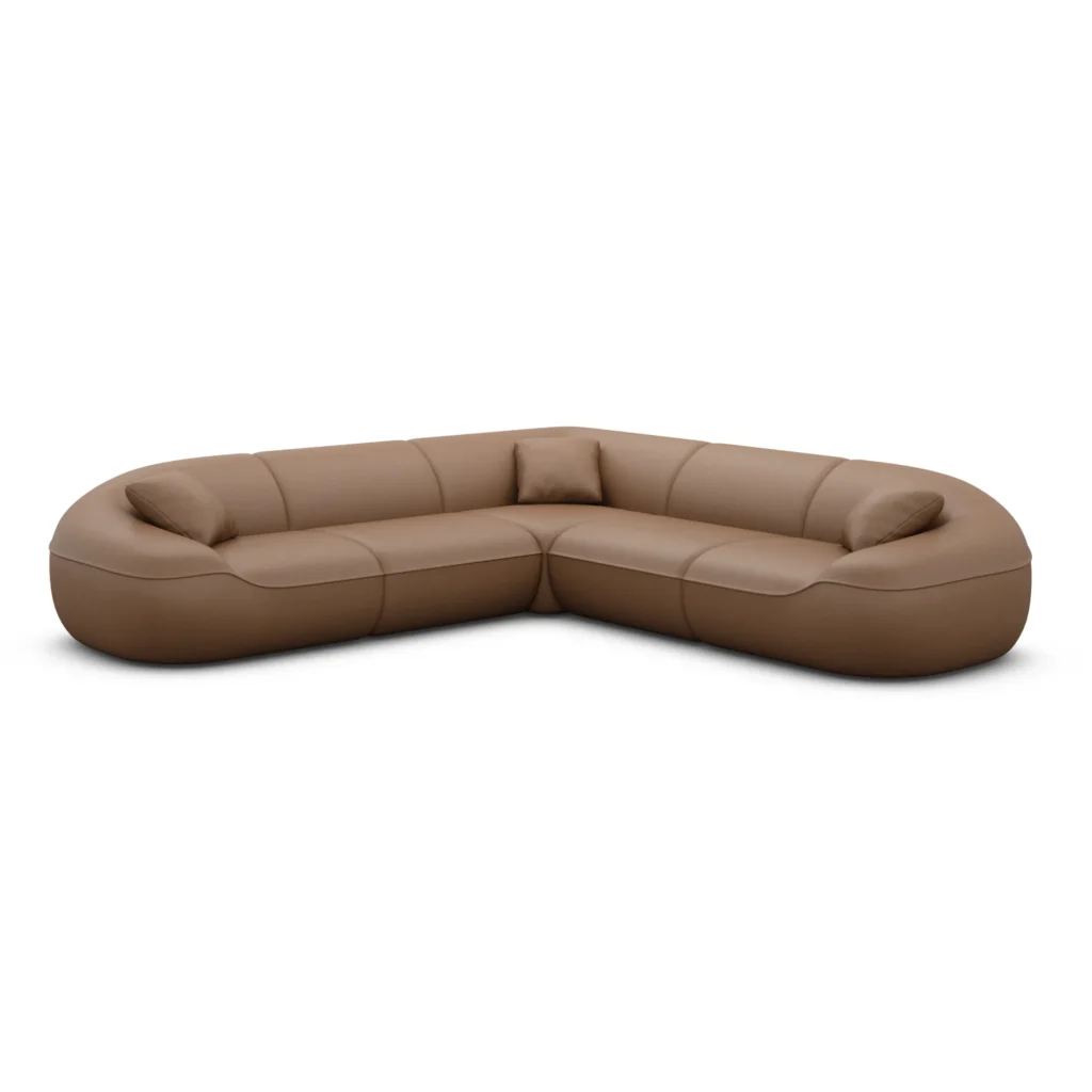 Echtleder Ecksofa Levina