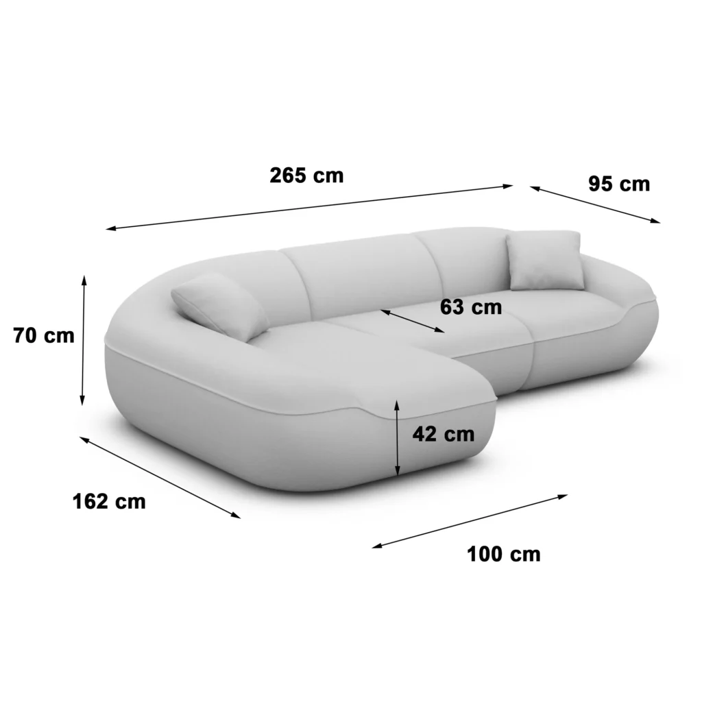 Cord L-Form Sofa Levina