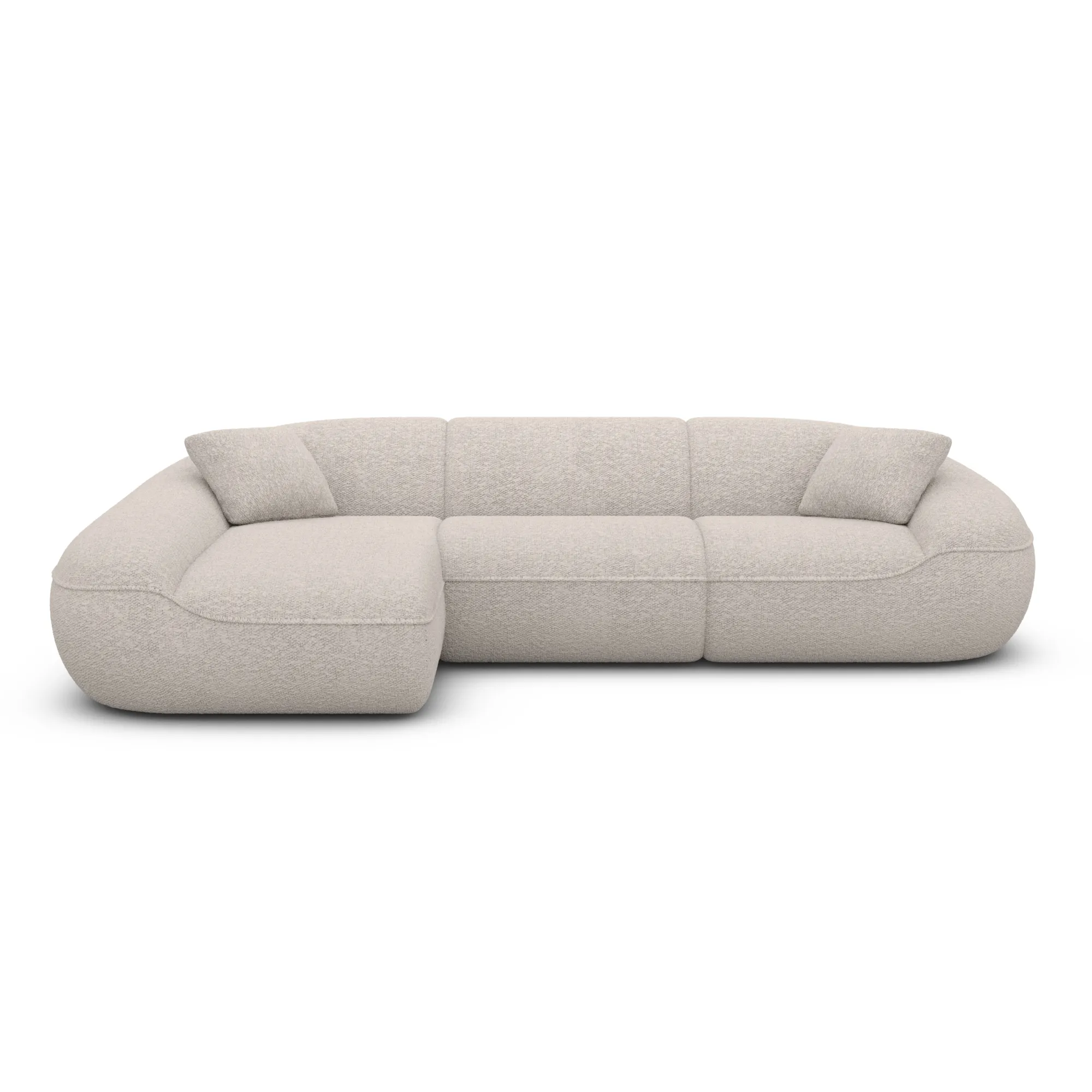Bouclé L-Form Sofa Levina – Bild 17
