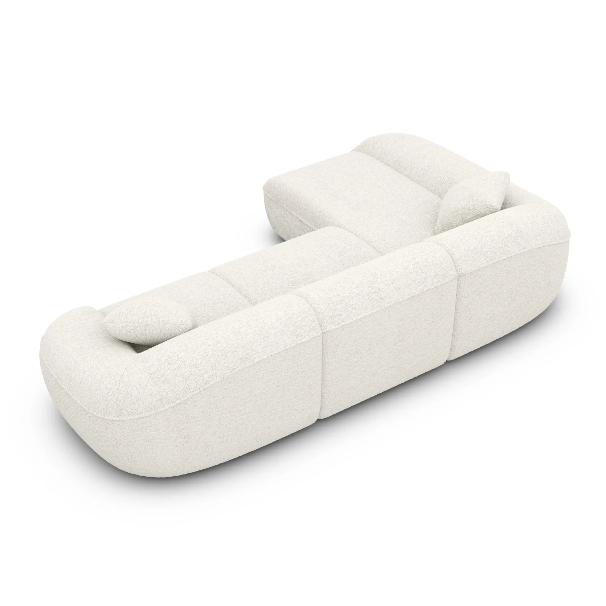 Bouclé L-Form Sofa Levina – Bild 21