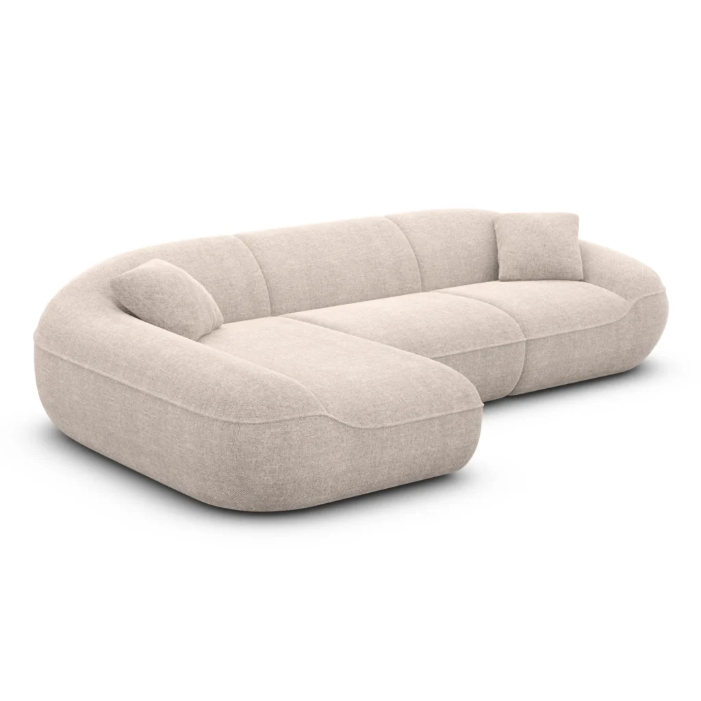 Strukturstoff L-Form Sofa Levina