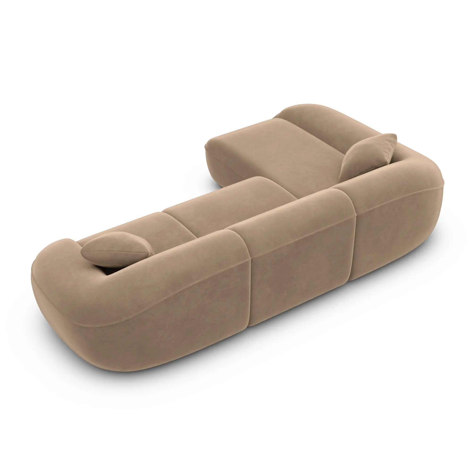 Samtstoff L-Form Sofa Levina – Bild 45
