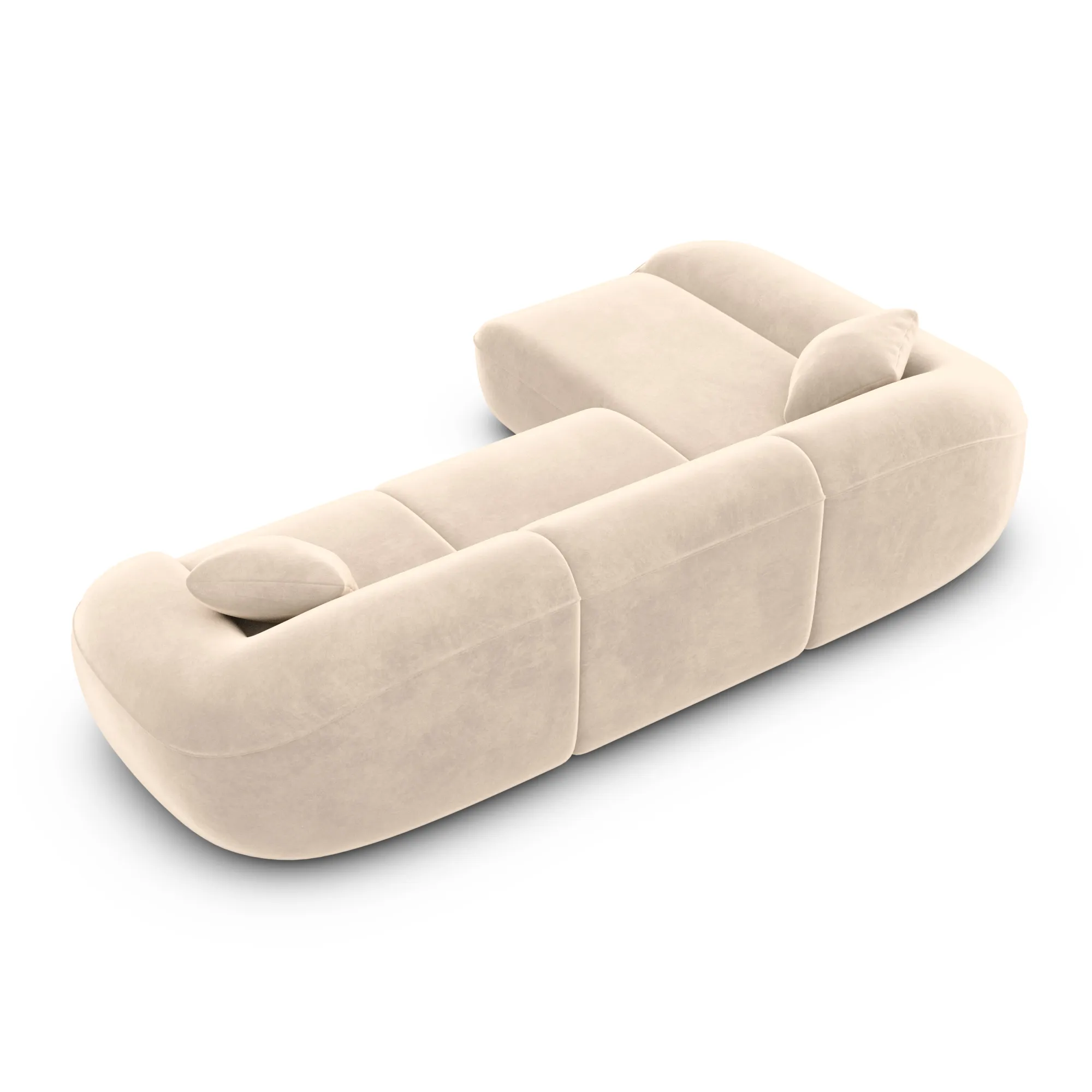 Samtstoff L-Form Sofa Levina – Bild 48