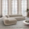 Samtstoff L-Form Sofa Levina – Bild 19