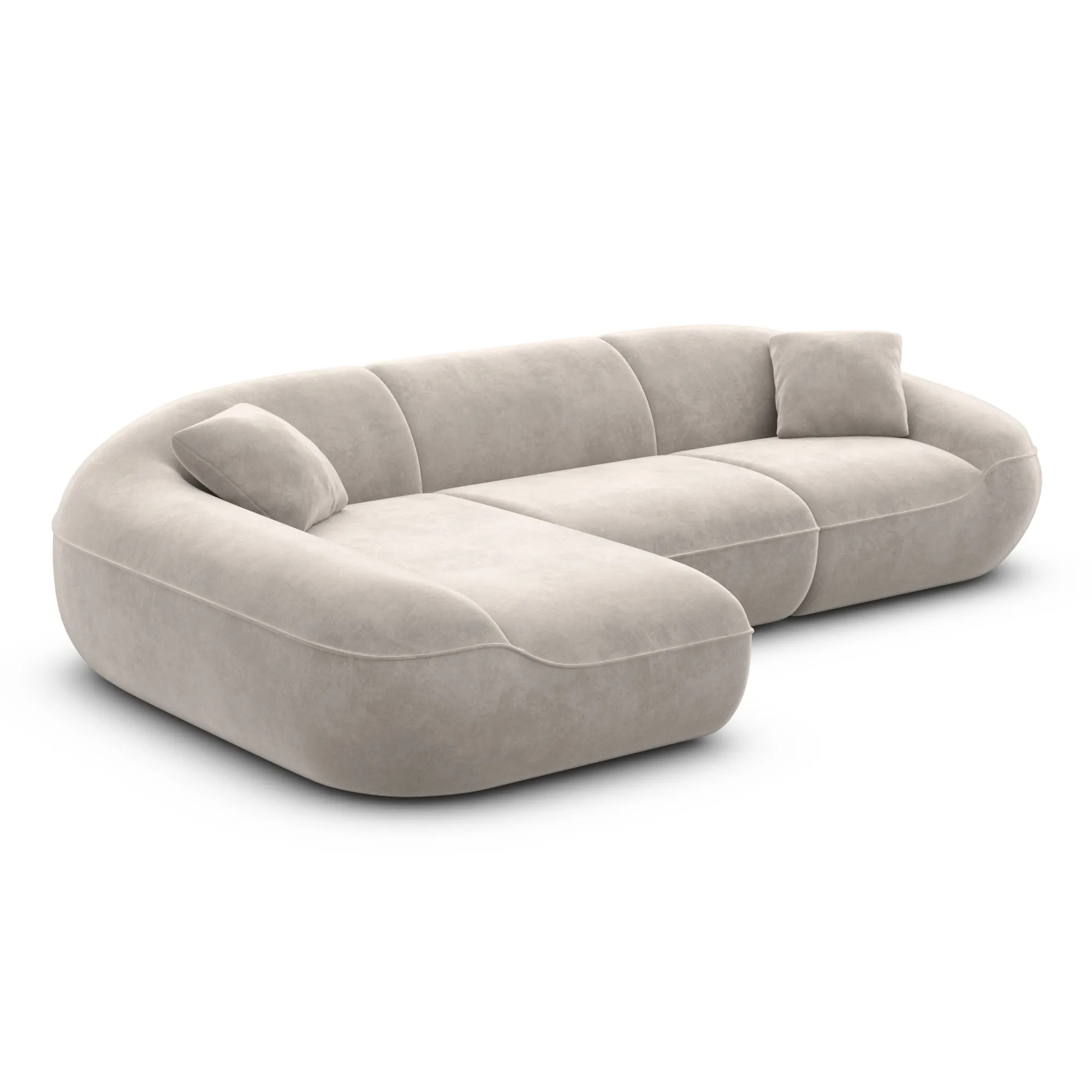 Samtstoff L-Form Sofa Levina – Bild 67