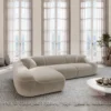 Samtstoff L-Form Sofa Levina – Bild 20