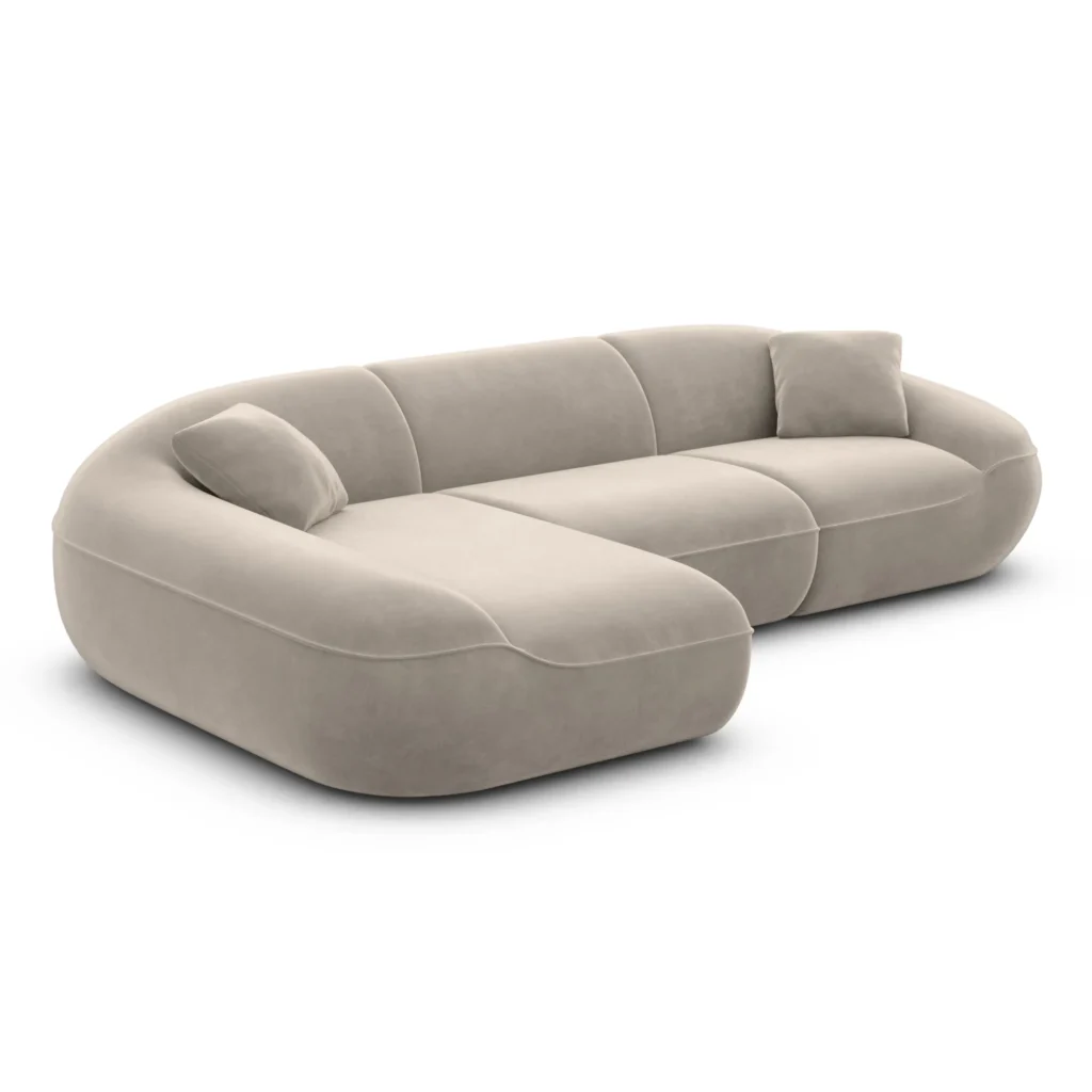 Samtstoff L-Form Sofa Levina