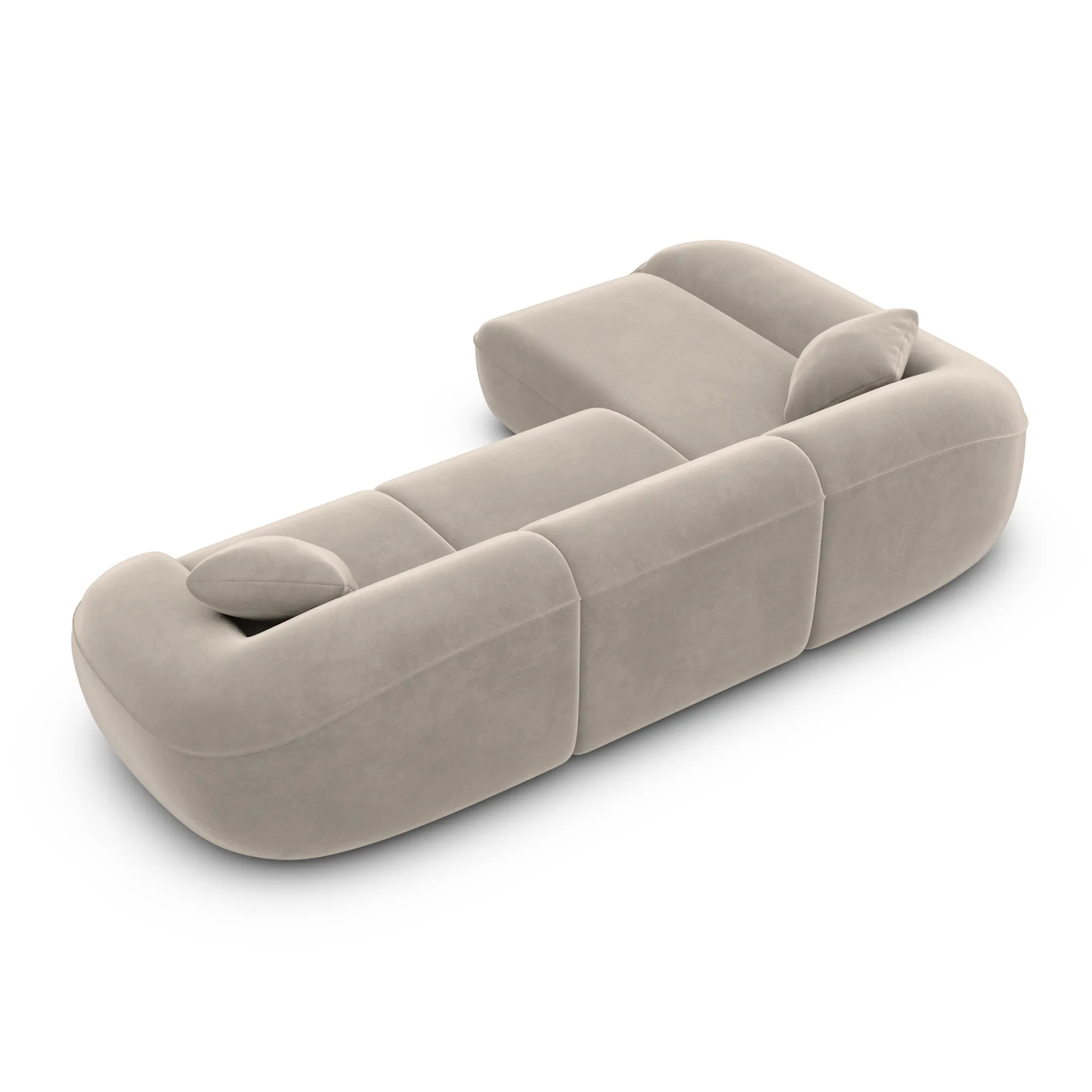 Samtstoff L-Form Sofa Levina – Bild 72
