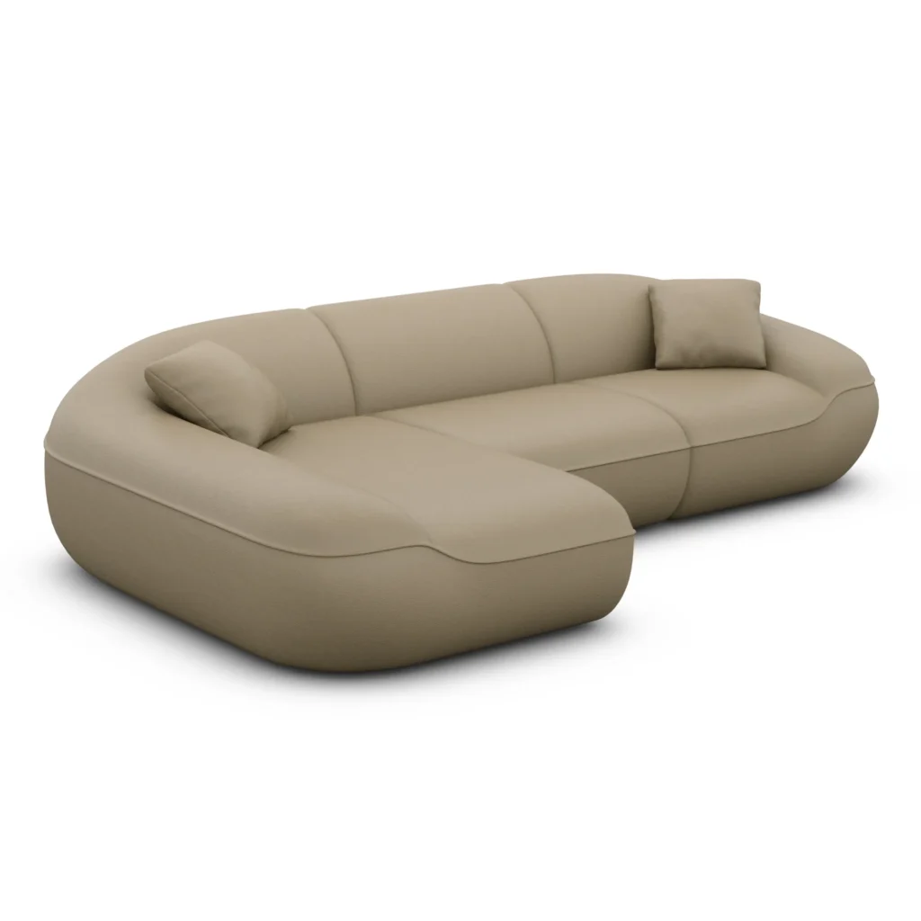 Echtleder L-Form Sofa Levina