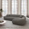 Bouclé L-Form Sofa Levina – Bild 4