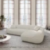 Bouclé L-Form Sofa Levina – Bild 6