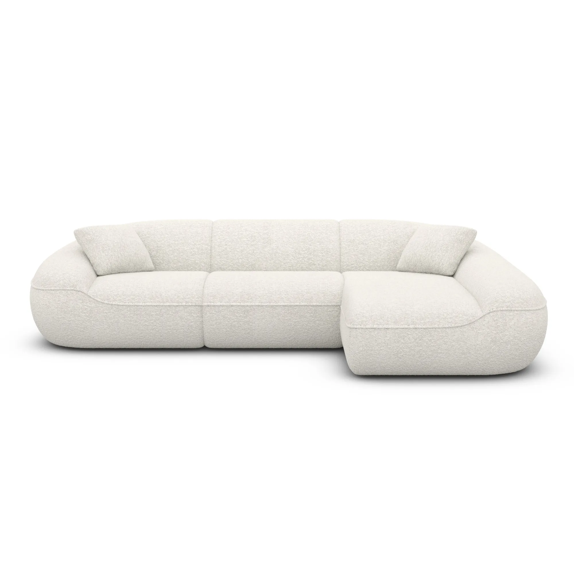 Bouclé L-Form Sofa Levina – Bild 11