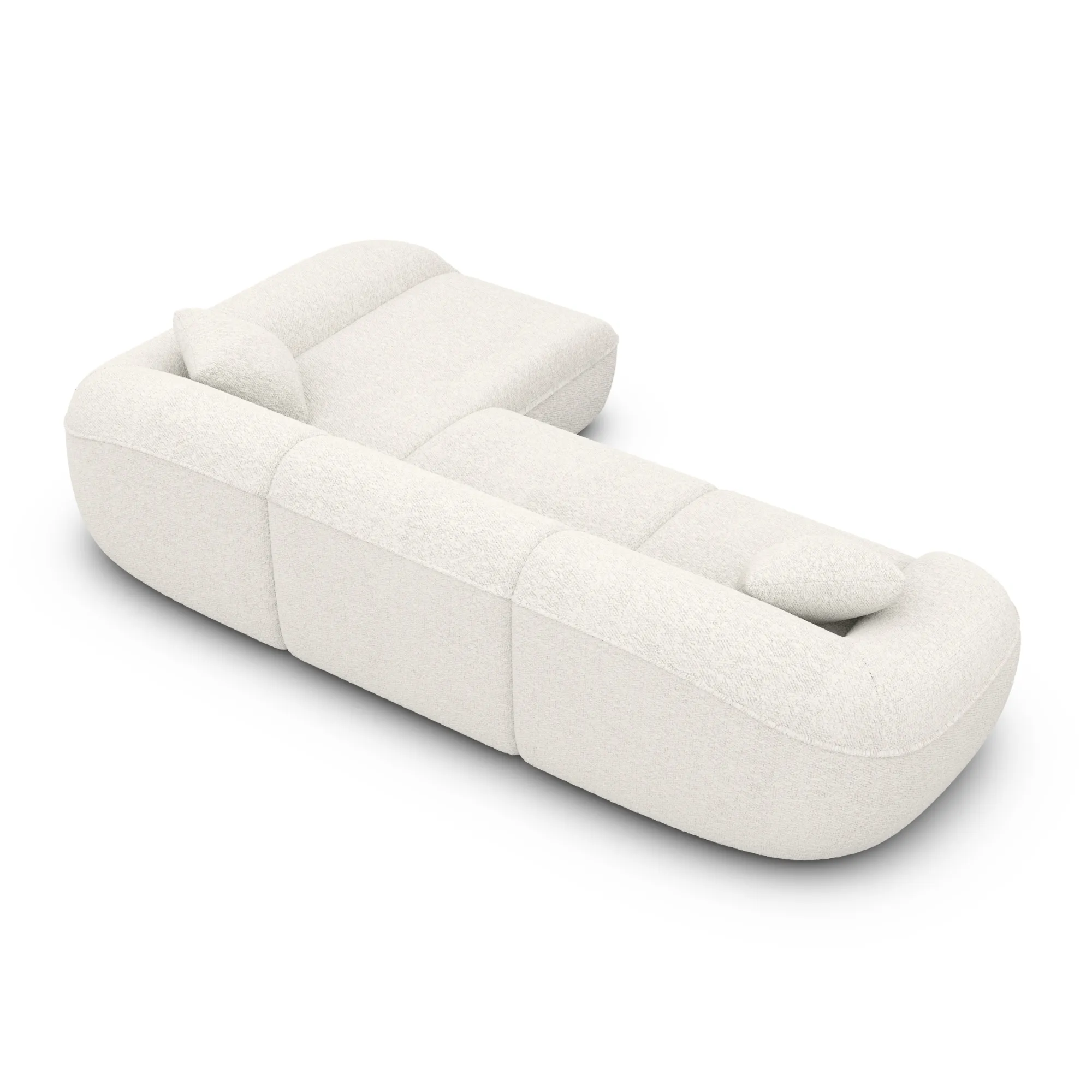 Bouclé L-Form Sofa Levina – Bild 12