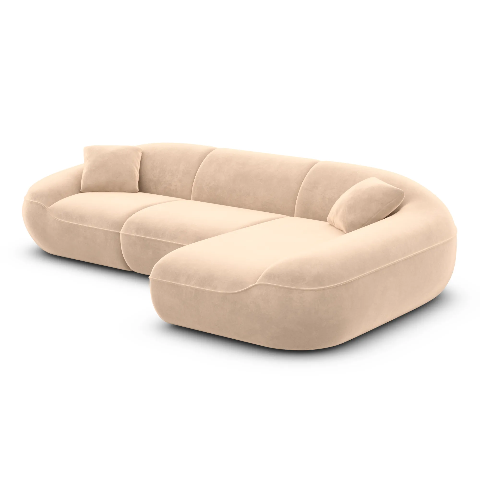 Samtstoff L-Form Sofa Levina – Bild 73