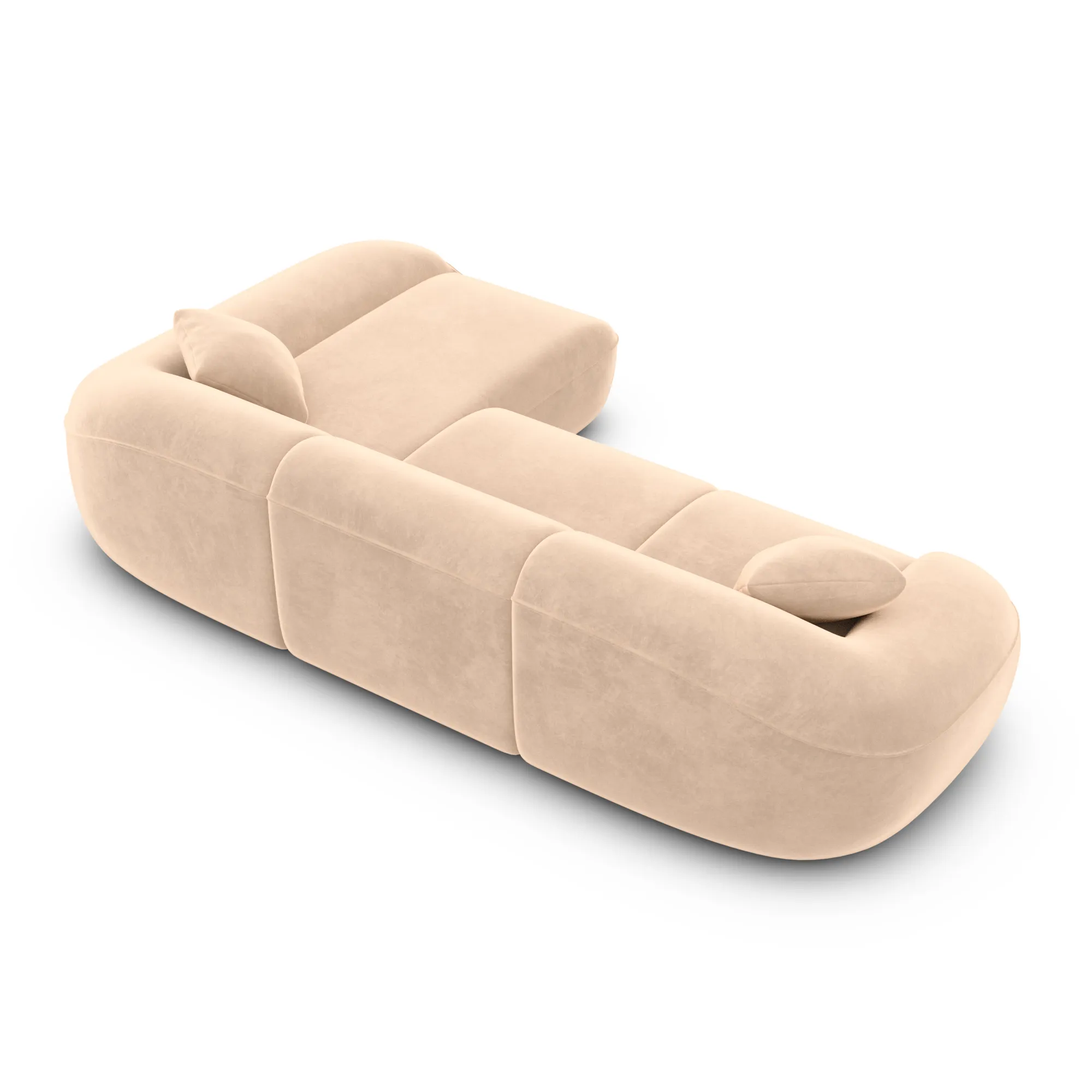Samtstoff L-Form Sofa Levina – Bild 75