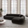 Samtstoff L-Form Sofa Levina – Bild 22