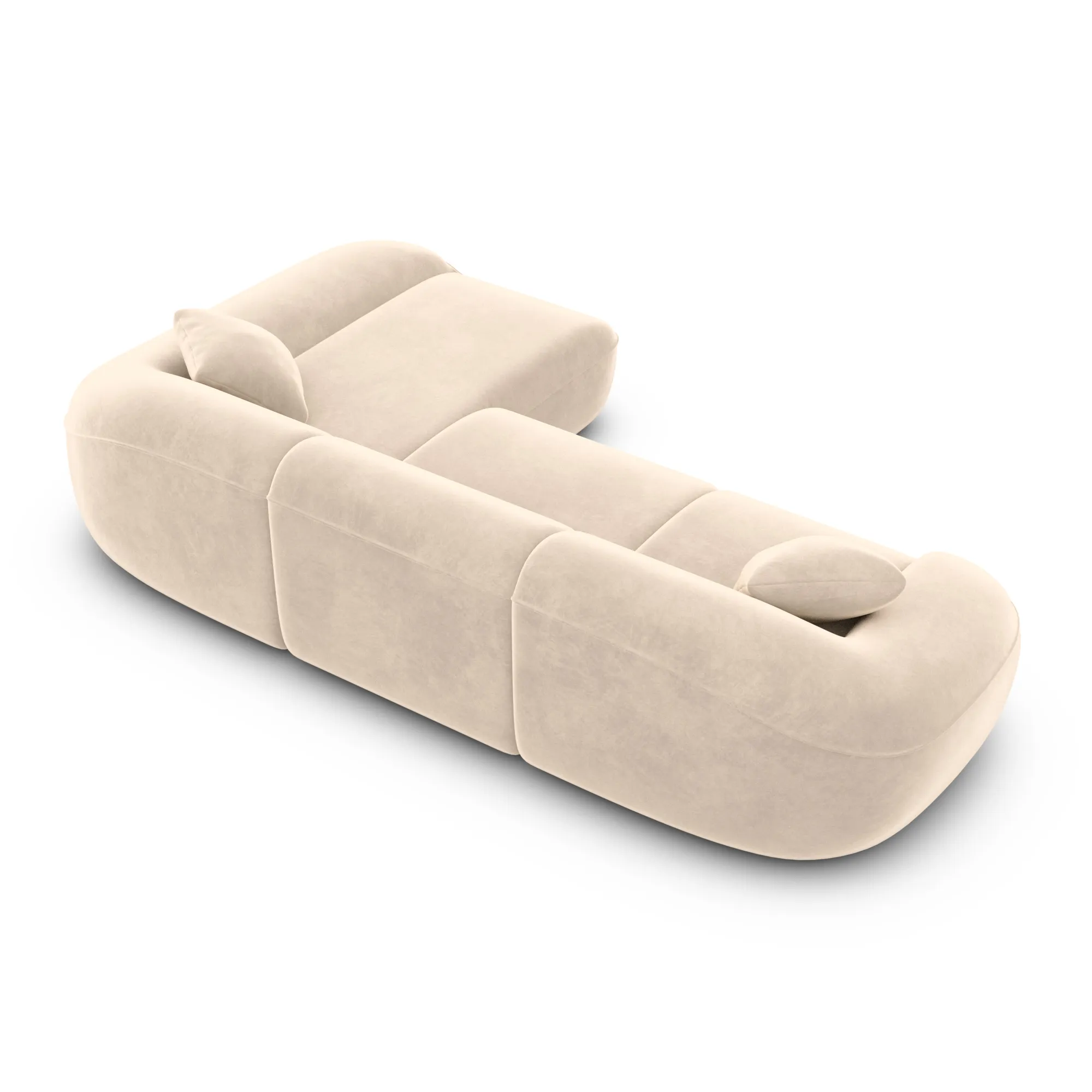 Samtstoff L-Form Sofa Levina – Bild 84