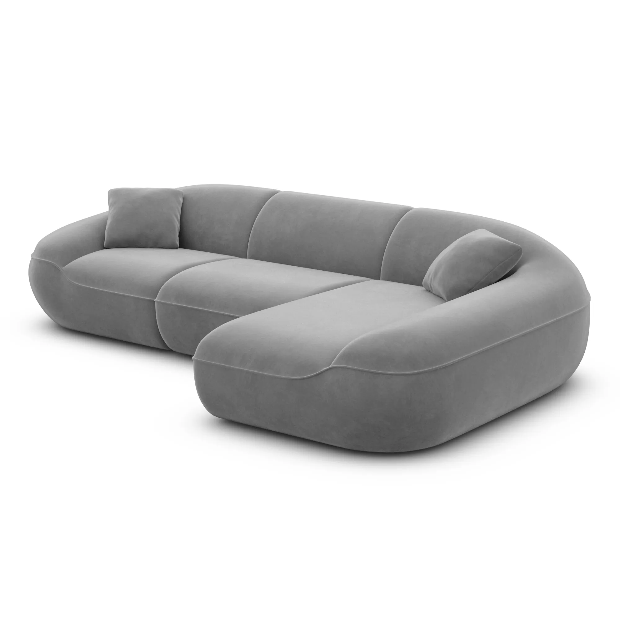 Samtstoff L-Form Sofa Levina – Bild 85