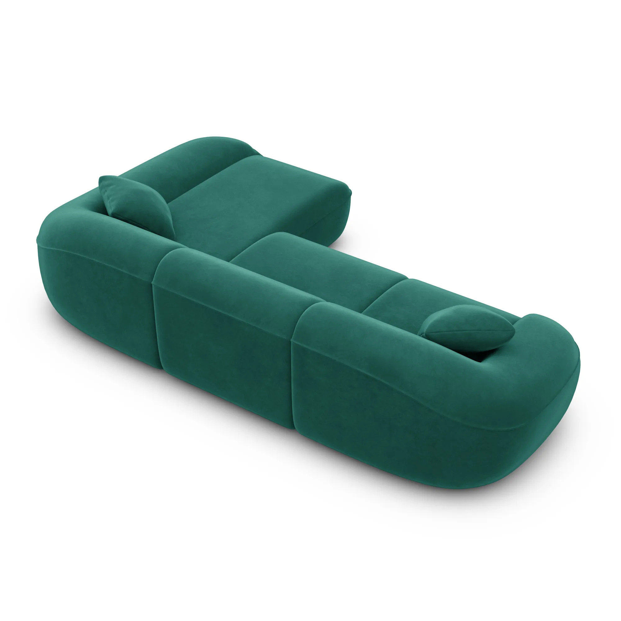 Samtstoff L-Form Sofa Levina – Bild 90