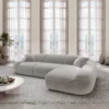 Samtstoff L-Form Sofa Levina – Bild 3