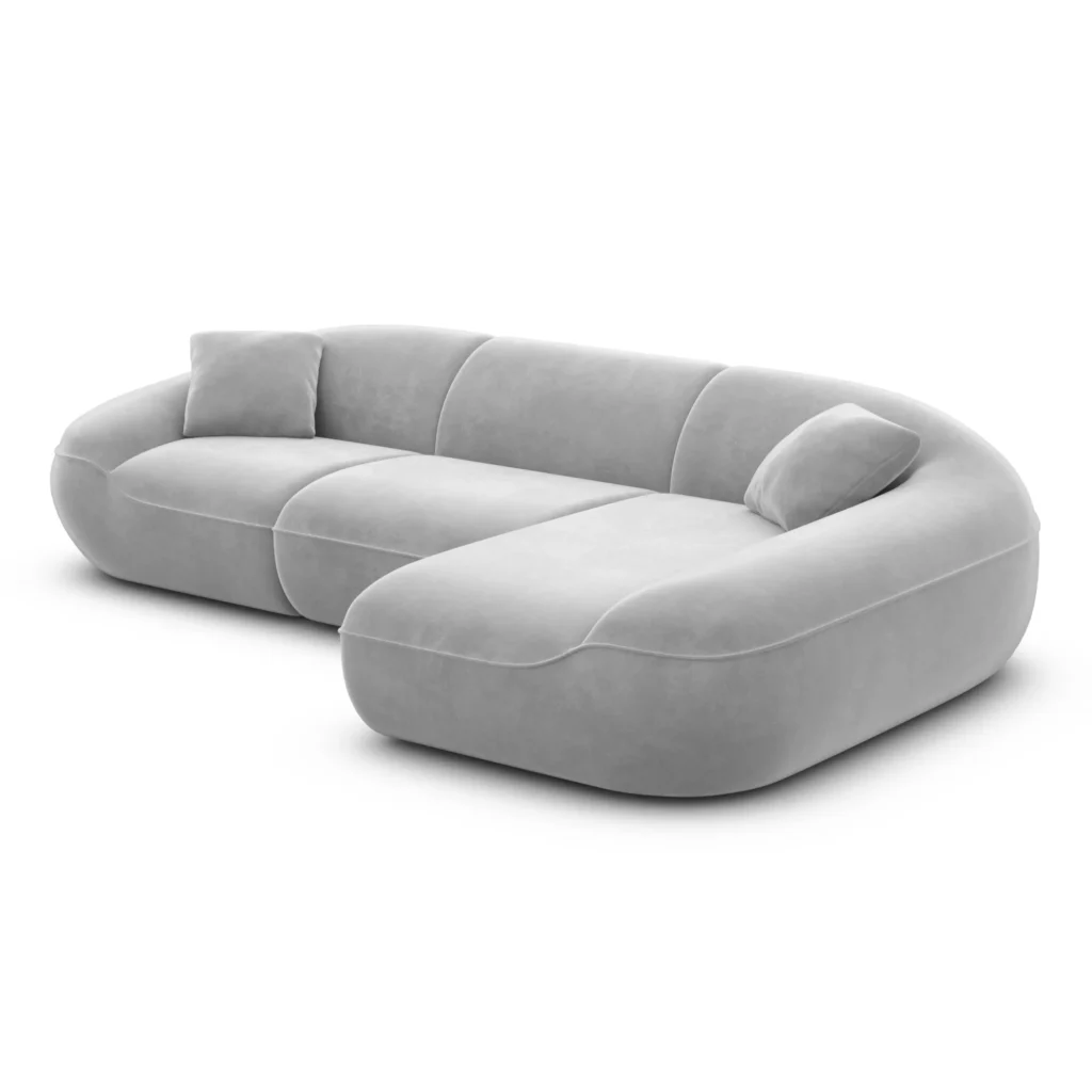 Samtstoff L-Form Sofa Levina