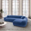 Samtstoff L-Form Sofa Levina – Bild 6