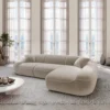 Samtstoff L-Form Sofa Levina – Bild 7