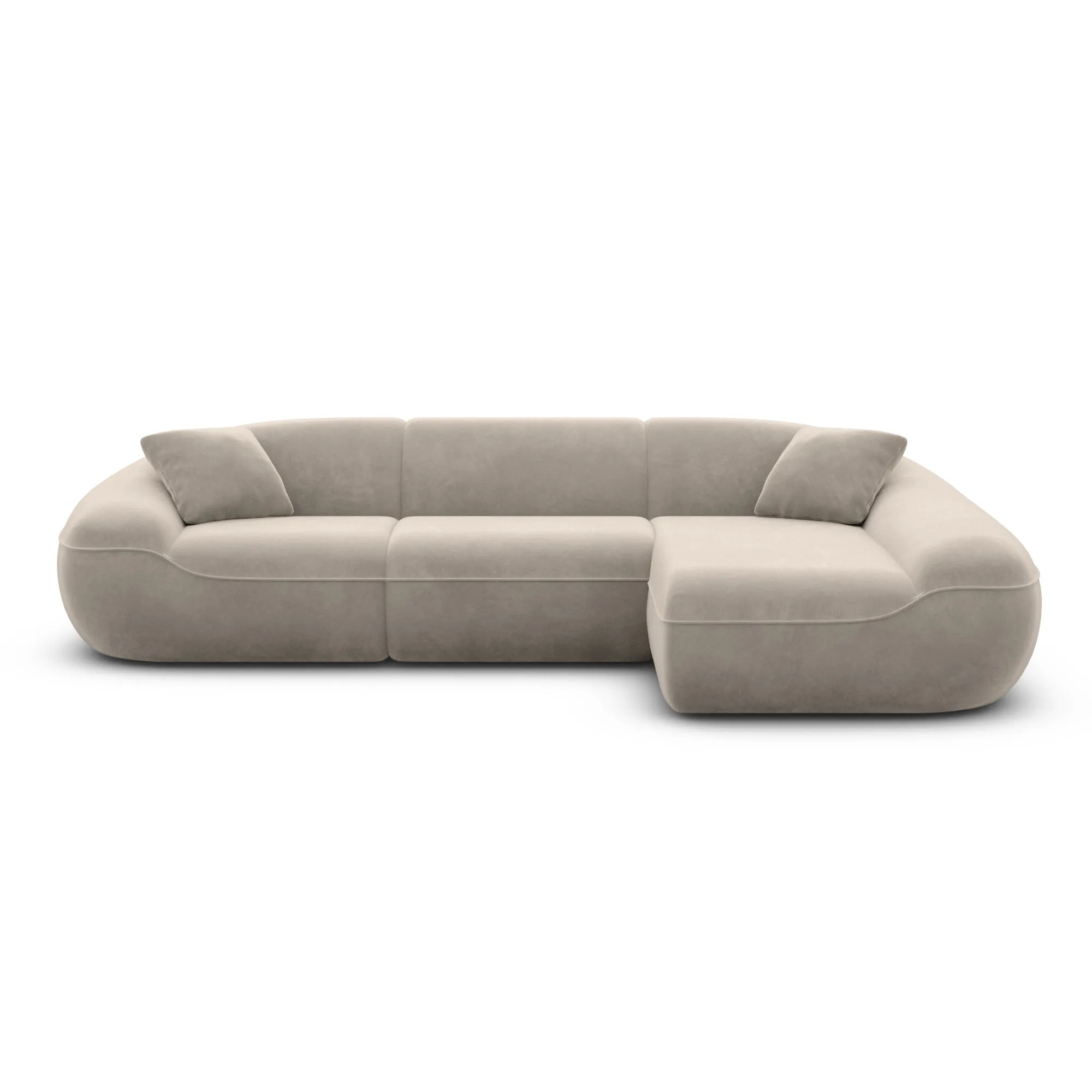 Samtstoff L-Form Sofa Levina – Bild 35