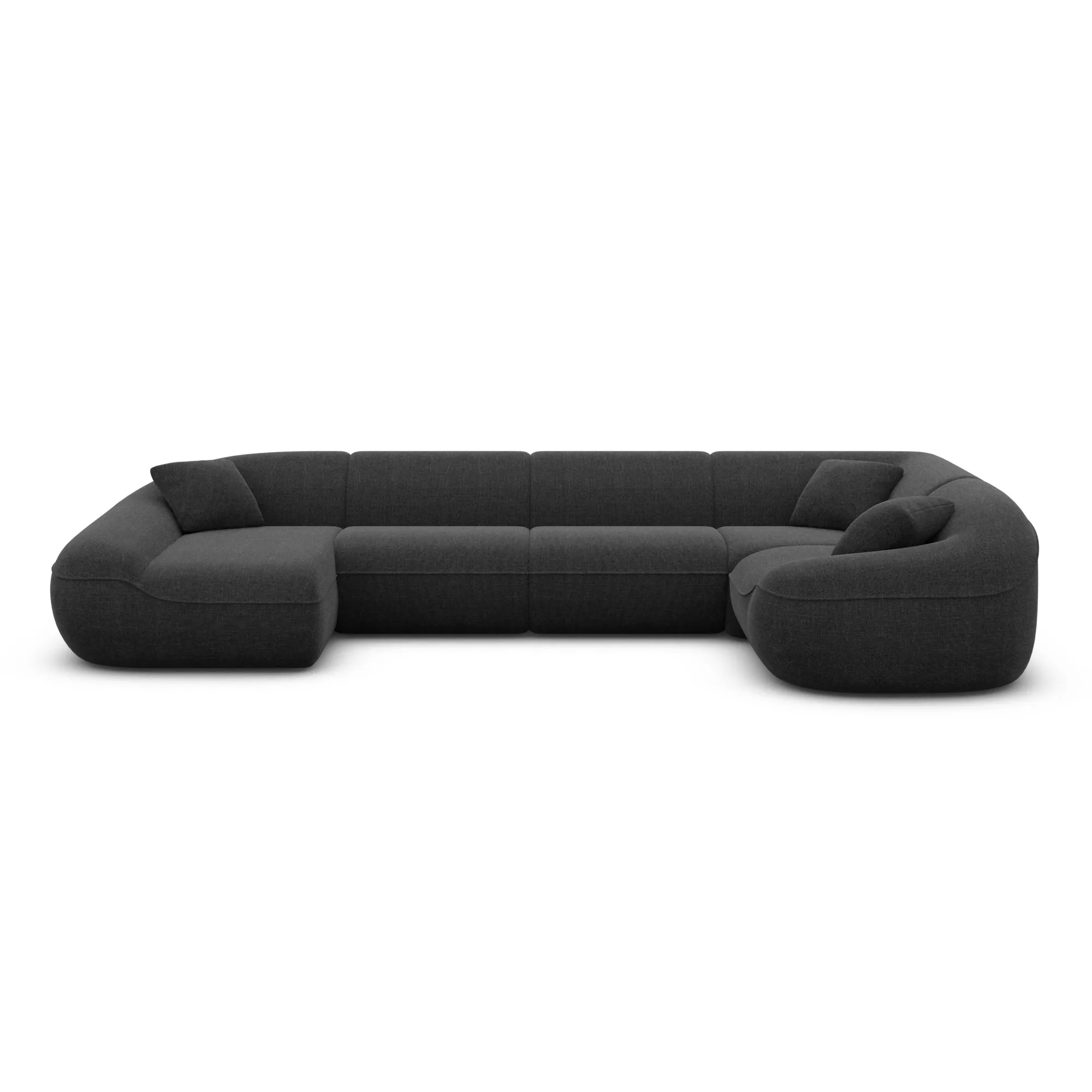Strukturstoff U-Form XL Wohnlandschaft Levina – Bild 61
