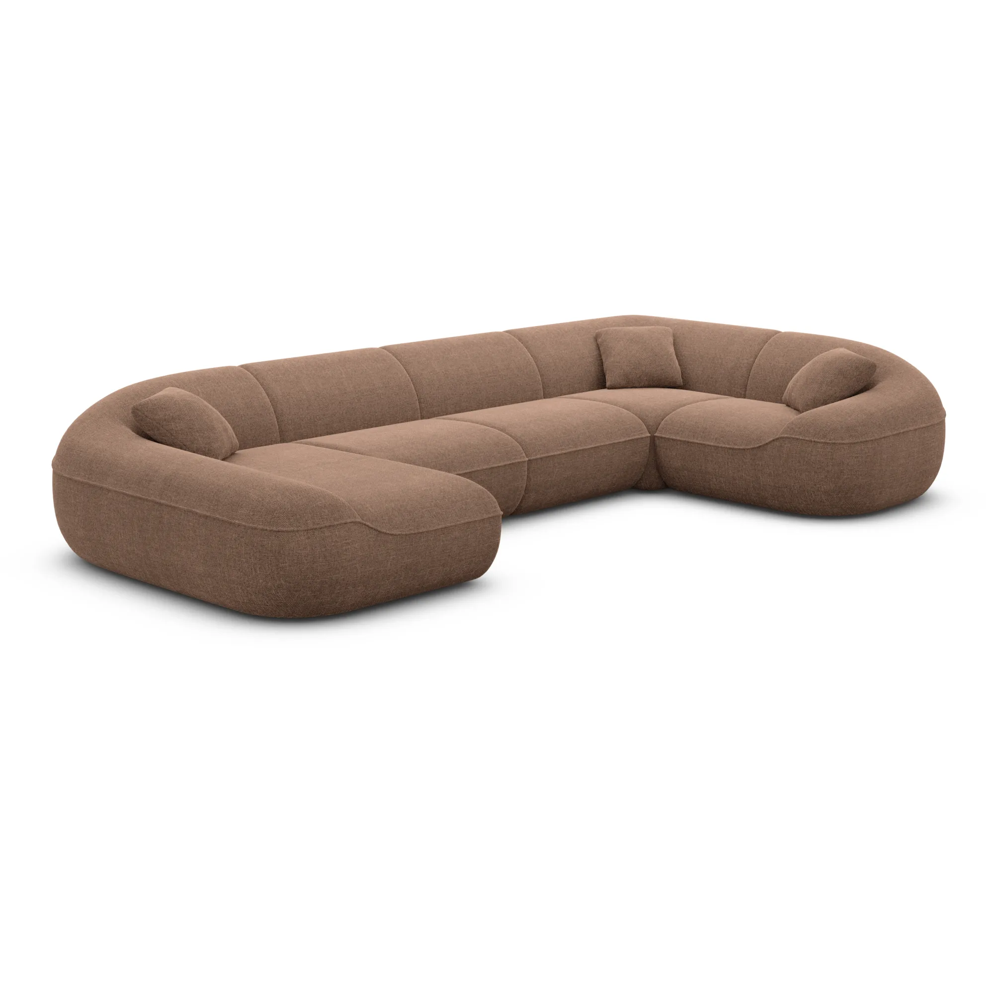 Strukturstoff U-Form XL Wohnlandschaft Levina – Bild 63