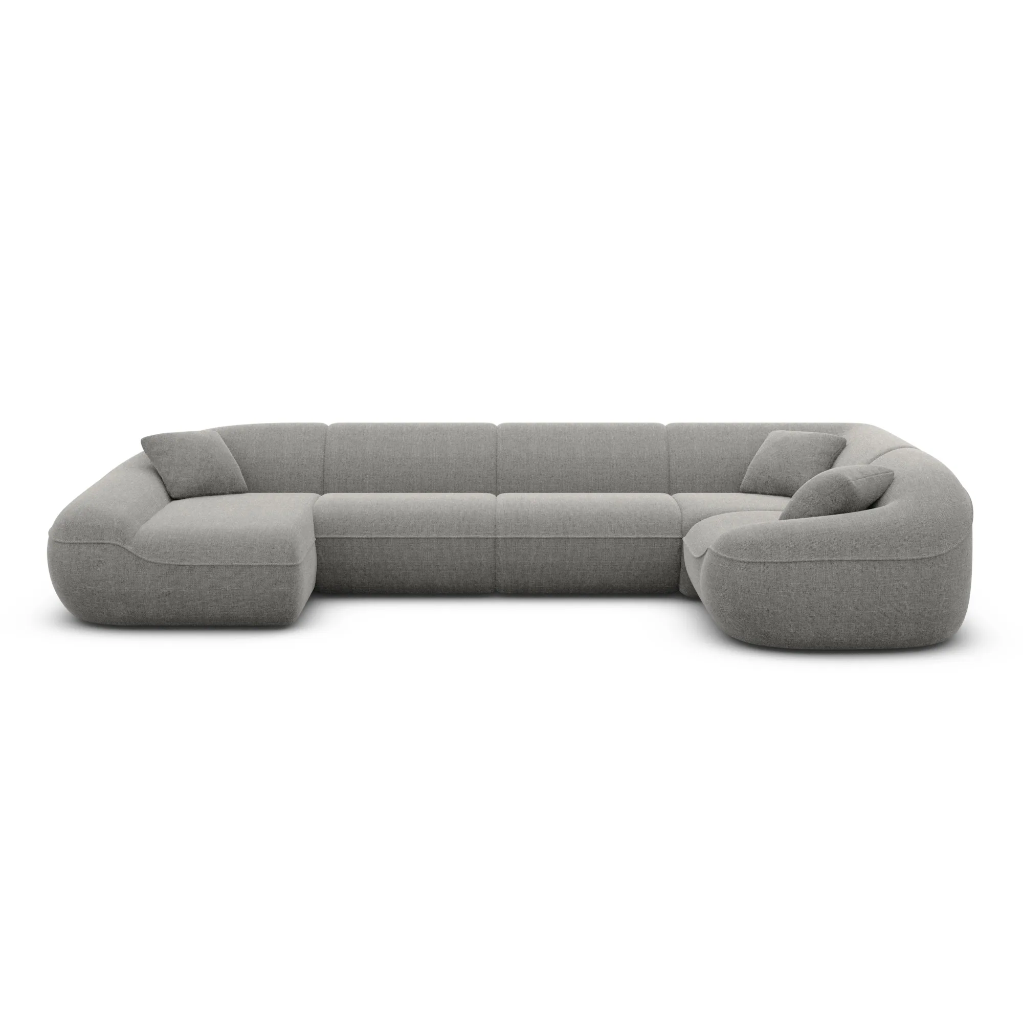Strukturstoff U-Form XL Wohnlandschaft Levina – Bild 76