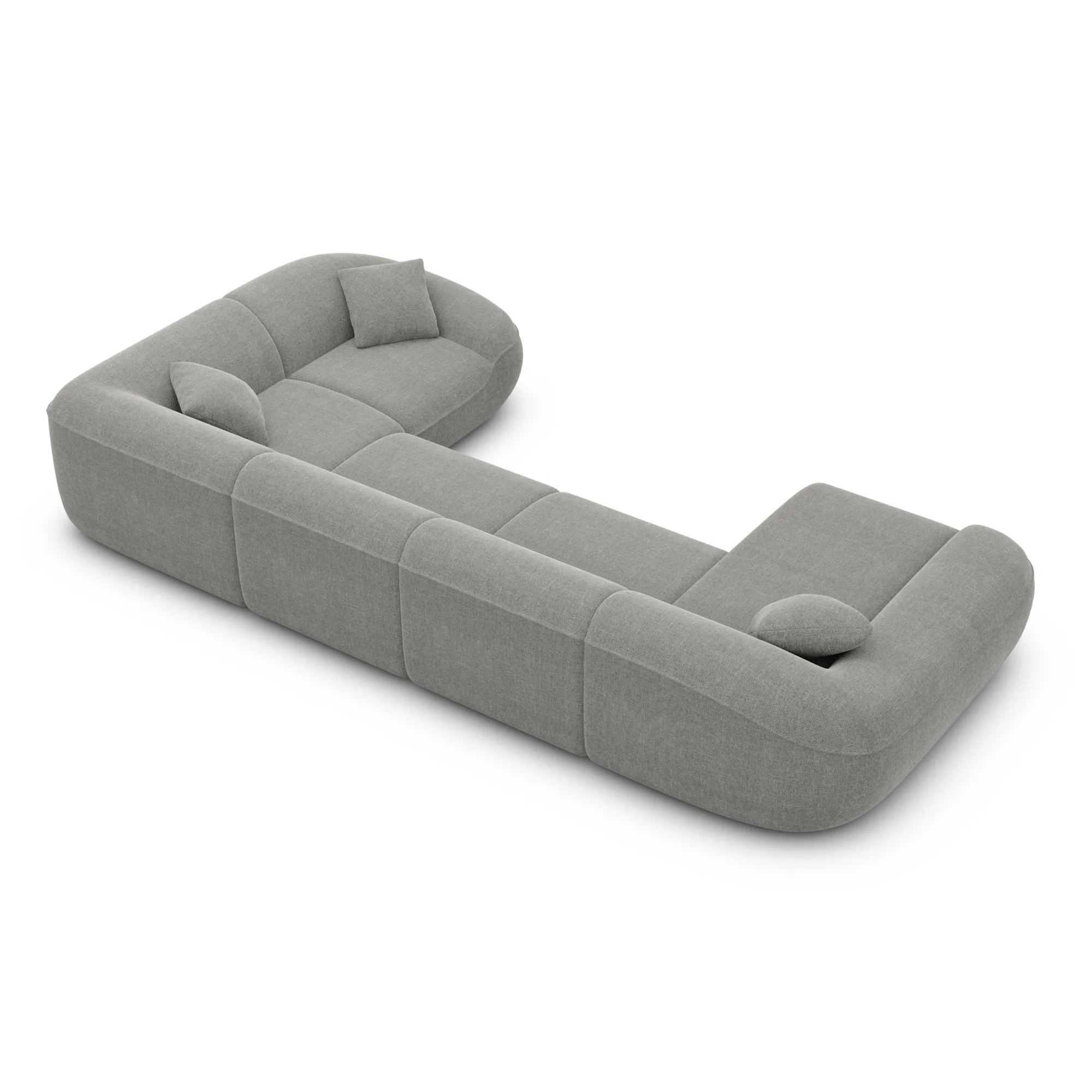 Strukturstoff U-Form XL Wohnlandschaft Levina – Bild 77