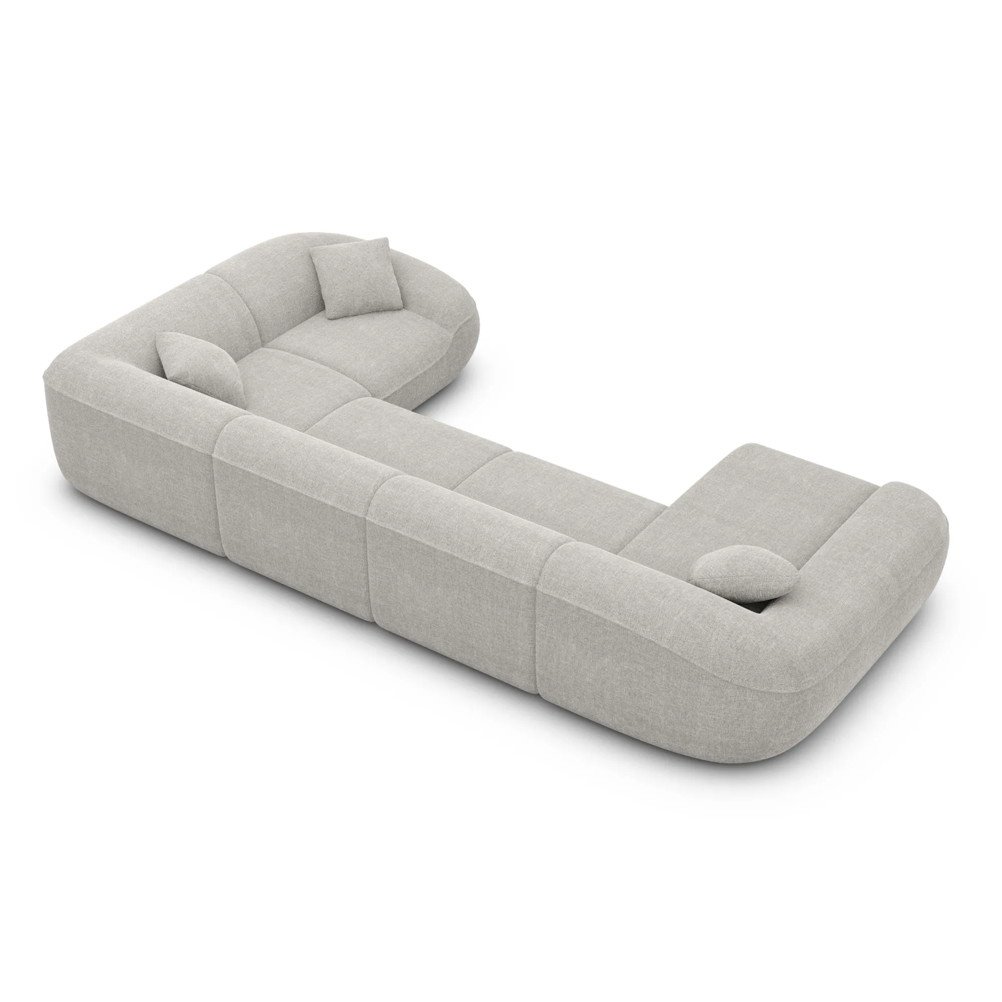 Strukturstoff U-Form XL Wohnlandschaft Levina – Bild 80