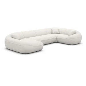 Strukturstoff U-Form XL Wohnlandschaft Levina