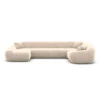 Samtstoff U-Form XL Wohnlandschaft Levina – Bild 77