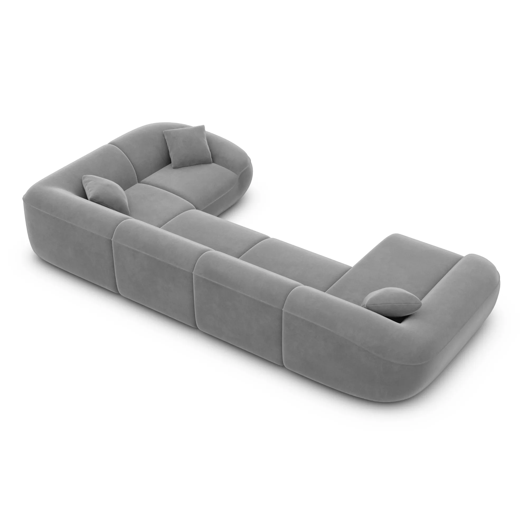Samtstoff U-Form XL Wohnlandschaft Levina – Bild 81