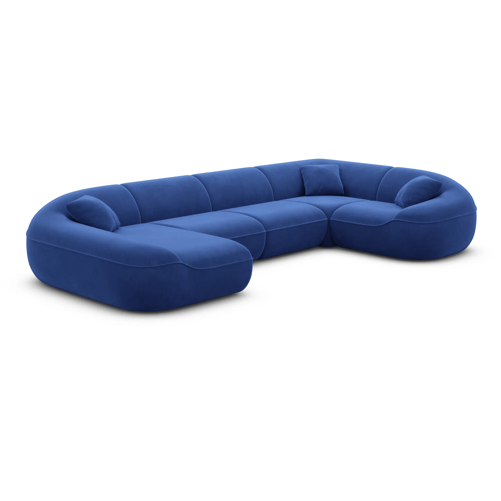 Samtstoff U-Form XL Wohnlandschaft Levina – Bild 94