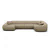 Echtleder U-Form XL Wohnlandschaft Levina – Bild 24