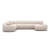 Strukturstoff U-Form XL Wohnlandschaft Levina – Bild 28