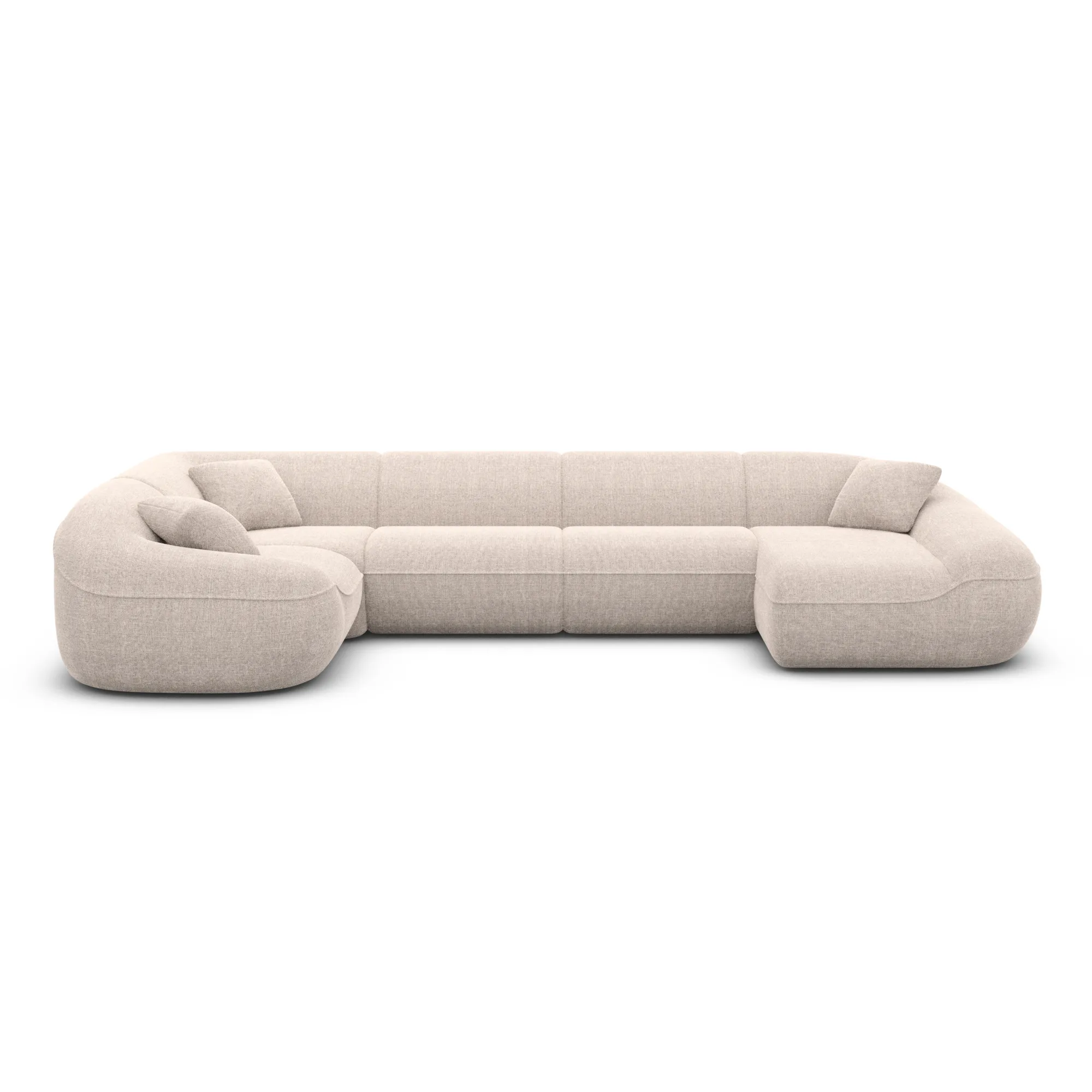 Strukturstoff U-Form XL Wohnlandschaft Levina – Bild 28