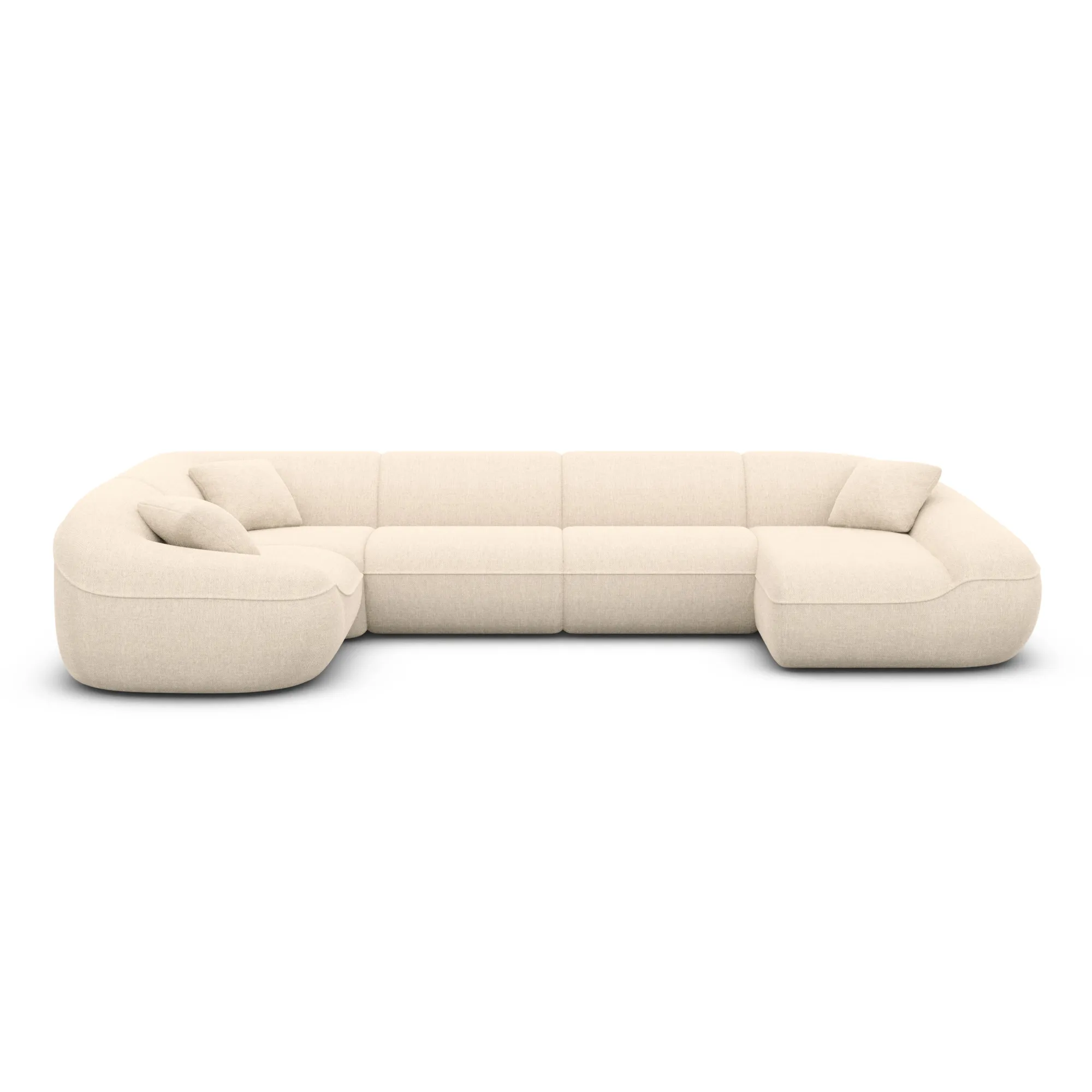 Strukturstoff U-Form XL Wohnlandschaft Levina – Bild 37