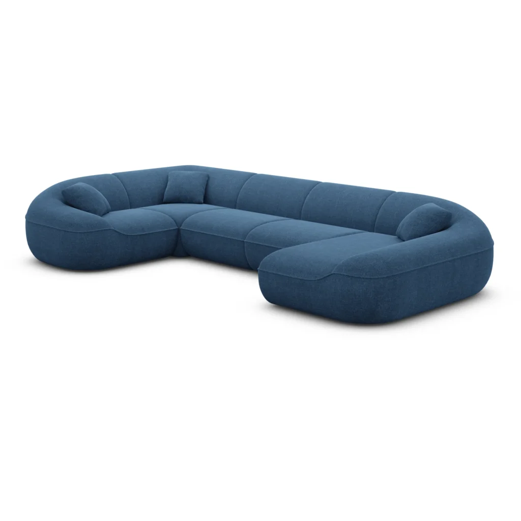 Strukturstoff U-Form XL Wohnlandschaft Levina
