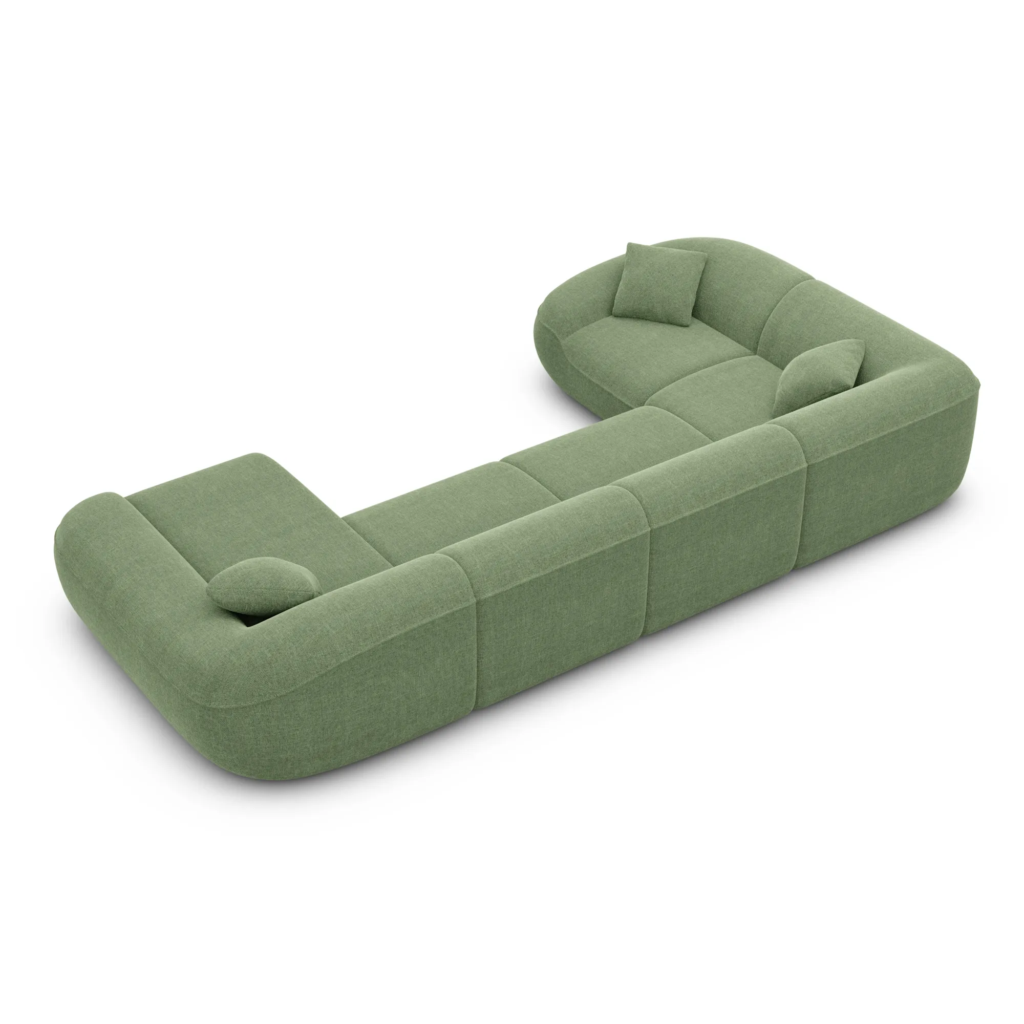 Strukturstoff U-Form XL Wohnlandschaft Levina – Bild 44