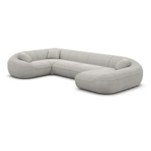 Strukturstoff U-Form XL Wohnlandschaft Levina