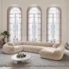 Samtstoff U-Form XL Wohnlandschaft Levina – Bild 14