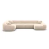 Samtstoff U-Form XL Wohnlandschaft Levina – Bild 41