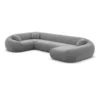 Samtstoff U-Form XL Wohnlandschaft Levina – Bild 43
