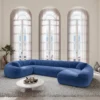 Samtstoff U-Form XL Wohnlandschaft Levina – Bild 20